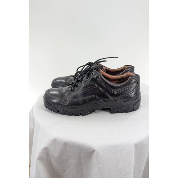 Ecco 10.5 ? Men\'s Leather Lace Up Black Shoes Chunky Sole Y2K Casual Comfort main image 3
